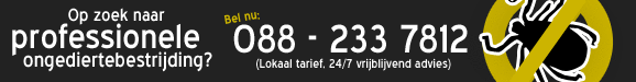 Bel nu voor professionele ongediertebestrijding 088 - 233 7812 lokaal tarief, 24/7 vrijblijvend advies)